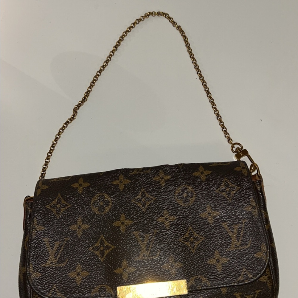 Louis Vuitton Dark Brown Monogram Chain Shoulder Bag